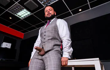 Men in suits fucking and cumming