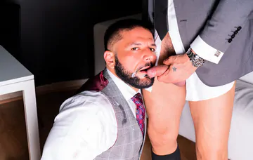 Men in suits fucking and cumming