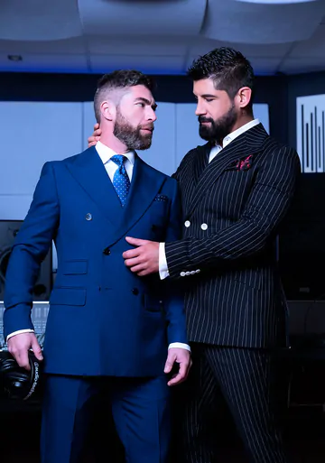 Men fucking in a music studio