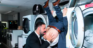 Men in a laundry fucking