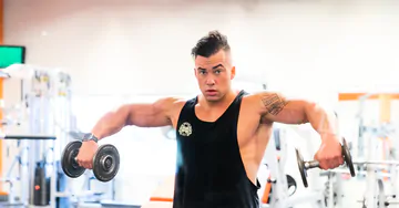 Hot hunk taking a shower