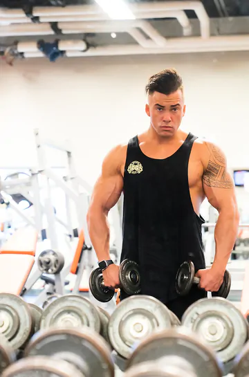 Hot hunk taking a shower