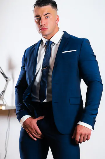 Hot hunk taking a shower