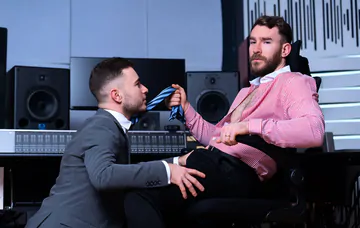 Cute guy sucking fat cock