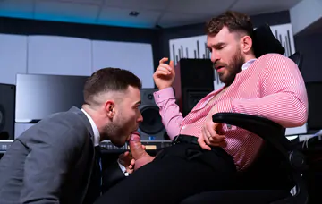 Cute guy sucking fat cock