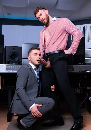 Cute guy sucking fat cock