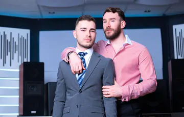 Cute guy sucking fat cock