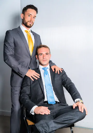 Men in grey suits fucking