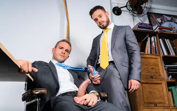 Men in grey suits fucking