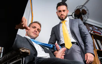 Men in grey suits fucking