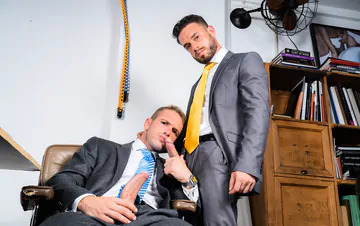 Men in grey suits fucking