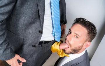 Men in grey suits fucking