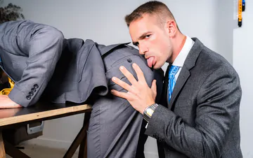 Men in grey suits fucking