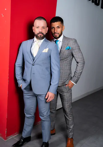 Men in a garage having sex