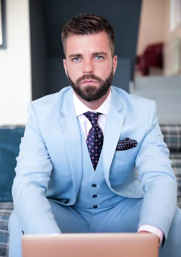 Visually similar men having sex