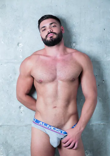 Visually similar men having sex