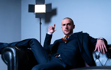 Well dressed men having sex