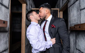 Guys fucking in a sex dungeon