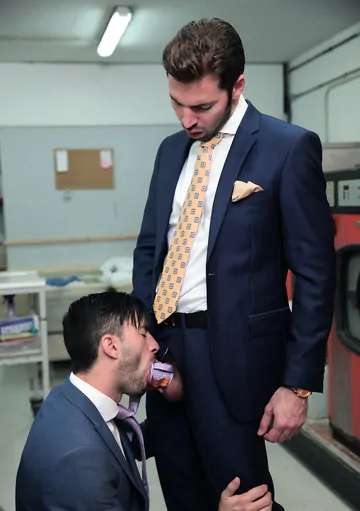 Gays fucking in the laundry