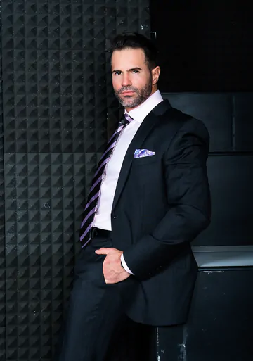 Men in a bar having sex