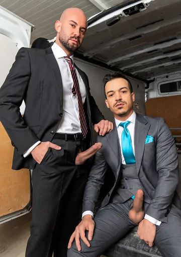 Men in a van fucking