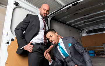 Men in a van fucking