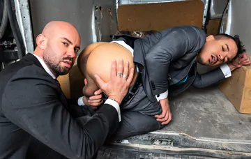 Men in a van fucking