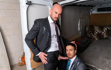 Men in a van fucking