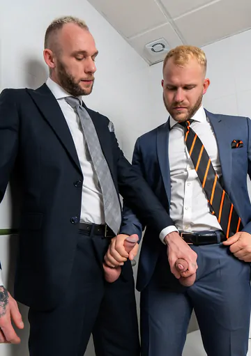 Business men fucking in the bathroom