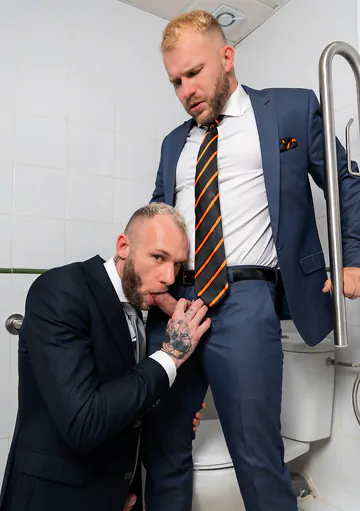 Business men fucking in the bathroom