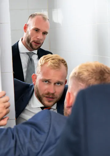 Business men fucking in the bathroom