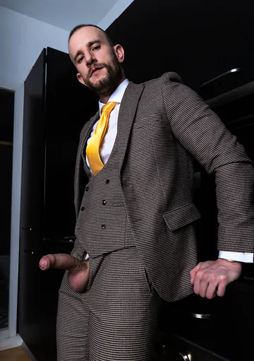 Hairy man fucking and cumming