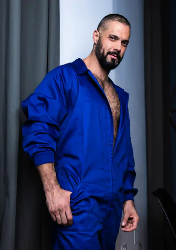 Hairy man fucking and cumming