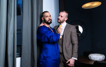 Hairy man fucking and cumming