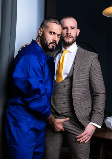 Hairy man fucking and cumming