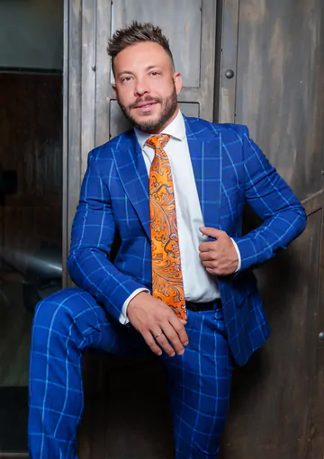 Man in a blue suit gets fucked