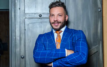 Man in a blue suit gets fucked