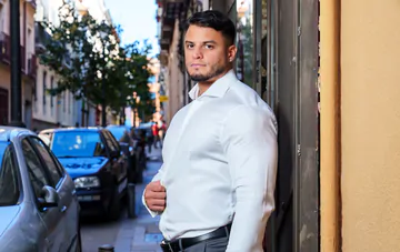 Man in a blue suit gets fucked