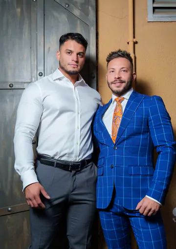 Man in a blue suit gets fucked