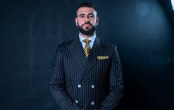 Men in suits having wild sex