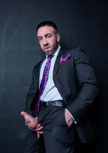 Men in suits having wild sex