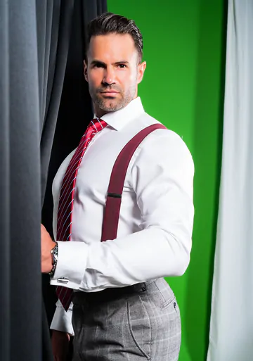 Men in suits having gay sex