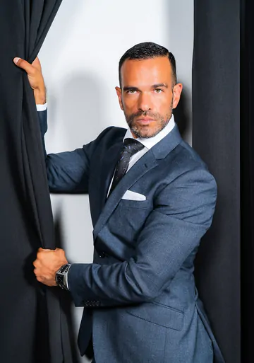 Men in suits having gay sex