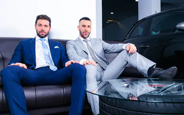 Car salesmen taking a fuck break