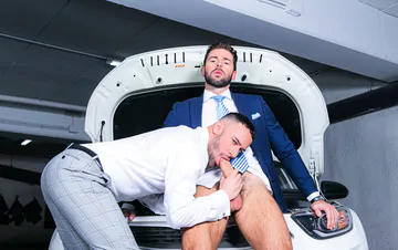 Car salesmen taking a fuck break