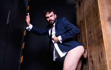 Kinky men in suits having sex