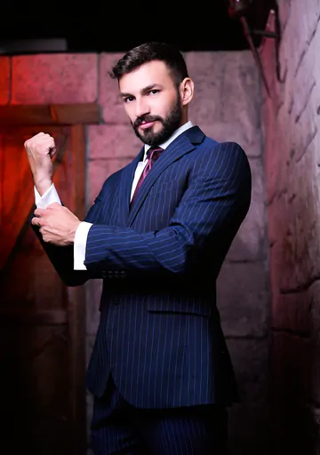 Kinky men in suits having sex