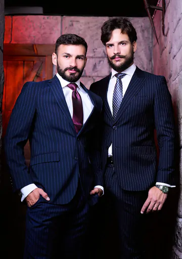 Kinky men in suits having sex