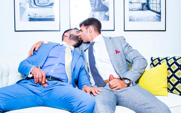 Gays in the office having sex