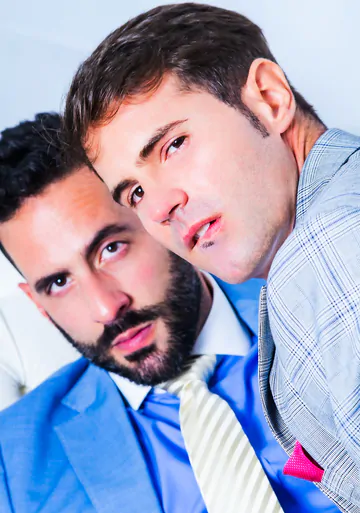 Gays in the office having sex